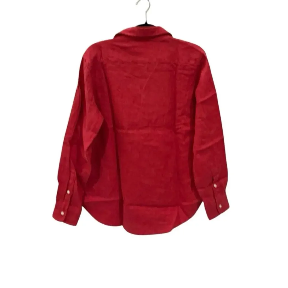 Frank & Eileen Tuscany Getaway Set Summer Red Linen Size XS NWT - Picture 4 of 11